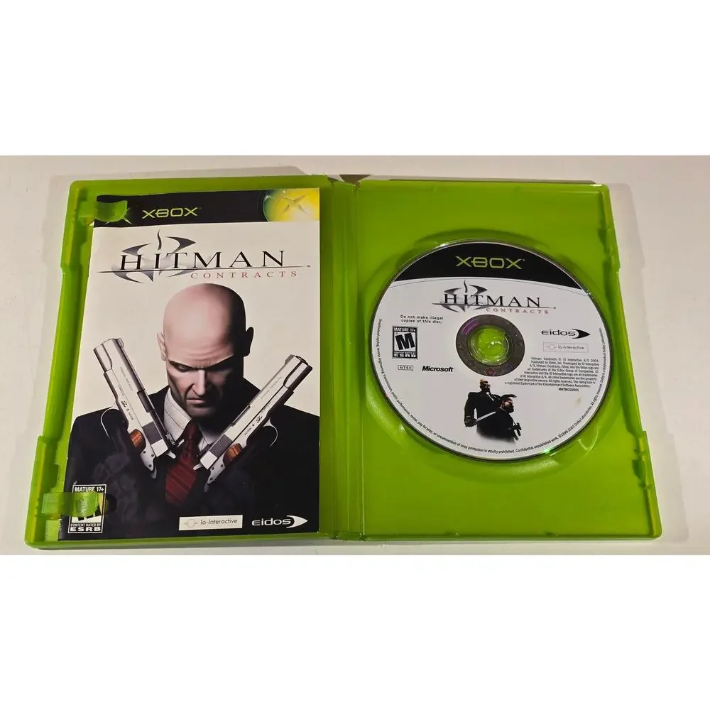Original Xbox Hitman Contracts & Hitman 2 Silent Assassin CIB Game Lot
